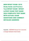 NEW RPSGT EXAM- 2018  Study Guide and Practice  Test/  RPSGT EXAM / RPSGT  LATEST EXAM TEST BANK  2024 COMPLETE TEST BANK  WITH ACTUAL EXAM  QUESTIONS AND CORRECT  DETAILED ANSWERS 