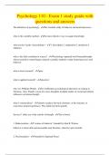 Psychology 110 - Exam 1 study guide with questions and answers