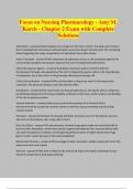 Focus on Nursing Pharmacology - Amy M. Karch - Chapter 2 Exam with Complete Solutions