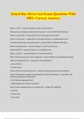 School Bus Driver test Exam Questions With 100&percnt; Correct Answers