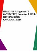 HRM3701 Assignment 2 (ANSWERS) Semester 1 2024 - DISTINCTION GUARANTEED