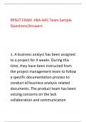 RPSGT EXAM -IIBA-AAC Team Sample  Questions/Answers
