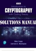 SOLUTIONS MANUAL  for Introduction to Cryptography with Coding Theory, 3rd edition by Wade Trappe, Lawrence Washington. (DOWNLOAD LINK PROVIDED)