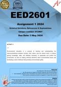 EED2601 Assignment 1 (COMPLETE ANSWERS) 2024 (613467) - DUE 3 May 2024 