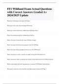 FF1 Wildland Exam Actual Questions  with Correct Answers Graded A&plus;  2024&sol;2025 Update