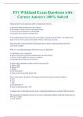 FF1 Wildland Exam Questions with  Correct Answers 100&percnt; Solved
