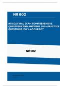 NR 602 Final Exam QUESTIONS AND ANSWERS 202, 4 With Latest Solutions -1. The CNL role includes: a. client and community advocacy. b. evidence-based practice. c. oversight of care delivery and outcomes. d. all of the above