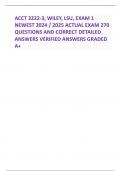 ACCT 3222-3, WILEY, LSU, EXAM 1  NEWEST 2024 / 2025 ACTUAL EXAM 270  QUESTIONS AND CORRECT