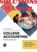 SOLUTIONS MANUAL for College Accounting, A practical Approach 15 Canadian Edition Jeffrey Slater 