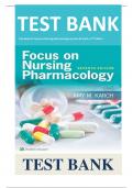 TEST BANK FOR FOCUS ON NURSING PHARMACOLOGY 7THEDITION BY KARCH QUESTIONS AND ANSWERS