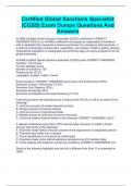 Certified Global Sanctions Specialist (CGSS) Exam Dumps Questions And Answers