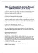 ARF Exam Question & Correct Answer|  Actual Solution (2024-2025) 