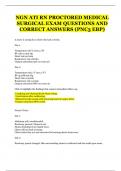 NGN ATI RN PROCTORED MEDICAL SURGICAL EXAM QUESTIONS AND CORRECT ANSWERS (PNC3 EBP)
