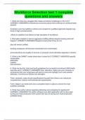 Workforce Selection test 1 complete questions and answers