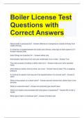 Boiler License Test Questions with  Correct Answers