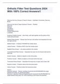 Orthotic Fitter Test Questions 2024 With 100&percnt; Correct Answers&excl;&excl;