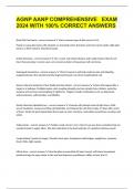AGNP AANP COMPREHENSIVE   EXAM 2024 WITH 100&percnt; CORRECT ANSWERS