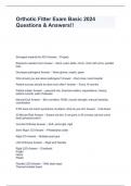 Orthotic Fitter Exam Basic 2024 Questions & Answers&excl;&excl;