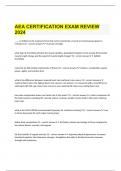  AEA CERTIFICATION EXAM REVIEW 2024 