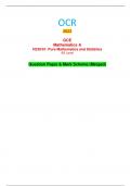 OCR 2023 GCE Mathematics A H230/01: Pure Mathematics and Statistics AS Level Question Paper & Mark Scheme (Merged)