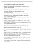 HUMAN BODY SYSTEM TEST &num;2 REVIEW