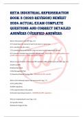 RETA INDUSTRIAL REFRIGERATION  BOOK 3 &lpar;2023 Revision&rpar; NEWEST  2024 ACTUAL EXAM COMPLETE  QUESTIONS AND CORRECT DETAILED  ANSWERS &lpar;VERIFIED ANSWERS