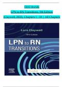 LPN to RN Transitions, 5th Edition TEST BANK by Lora Claywell, Verified Chapters 1 - 18 Complete, Newest Version