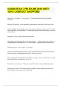 NASM&sol;AFAA CPR  EXAM 2024 WITH 100&percnt; CORRECT ANSWERS