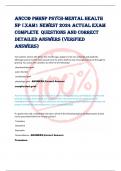 ANCC® PMHNP Psych-Mental Health  NP EXAM1 NEWEST 2024 ACTUAL EXAM  COMPLETE QUESTIONS AND CORRECT  DETAILED ANSWERS (VERIFIED  ANSWERS)