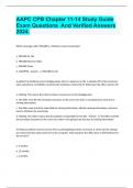 AAPC CPB Chapter 11-14 Study Guide Exam Questions  And Verified Answers 2024&period;