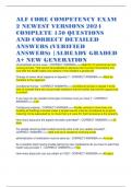 ALF CORE COMPETENCY EXAM 2 NEWEST VERSIONS 2024 COMPLETE 150 QUESTIONS AND CORRECT DETAILED ANSWERS (VERIFIED ANSWERS) |ALREADY GRADED A+ NEW GENERATION