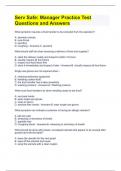 Serv Safe&colon; Manager Practice Exam Questions and Answers