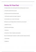 Periop 101 Final Test Questions With All Correct Answers.