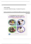 Test Bank - Community Health Nursing&comma; A Canadian Perspective&comma; 5th Edition &lpar;Stamler&comma; 2024&rpar;&comma; Chapter 1-33 &vert; All Chapters