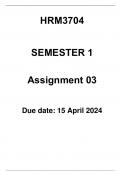 HRM3704 assignment 3 2024(C0MPLETE ANSWERS) -Contemporary Issues in Human Resource Management