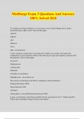 MedSurge Exam 3 Questions And Answers 100&percnt; Solved 2024