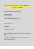 MRSO Mock Test 1 Questions with 100&percnt; Correct Answers