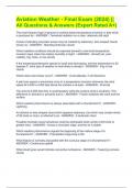 Aviation Weather - Final Exam &lpar;2024&rpar; &vert;&vert; All Questions & Answers &lpar;Expert Rated A&plus;&rpar;
