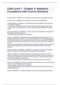 CAIA Level 1 - Chapter 4&colon; Statistical Foundations with Correct Solutions