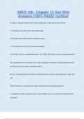NDFS 100 - Chapter 13 Test With  Answers &lbrack;100&percnt; PASS&rsqb; &sol;verified&sol;