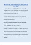 NDFS 100- Nutrition Exam &lbrack;100&percnt; PASS&rsqb; &sol;verified&sol;