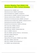 Aviation Weather Test &lpar;2024&rpar; &vert;&vert; All Questions & 100&percnt; Correct Answers