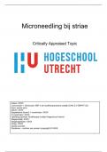 Huidtherapie critically appraised topic (CAT) - Microneedling bij Striae Alba - Leerjaar 4 EBP