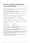 MLT 108 - Urinalysis & Body Fluids - Chemical Examination 2024&sol;2025 &lpar;100&percnt; verified&rpar;