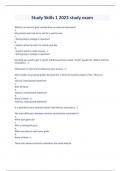 Study Skills 1 2023 study exam