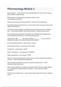 Pharmacology Module 3 Questions & answers 