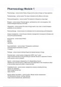 Pharmacology Module 1 Questions & answers