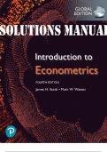 SOLUTIONS MANUAL for Introduction to Econometrics, Global Edition 4th Edition James H. Stock; Mark Watson - (GET DOWNLOAD LINK FOR MULTIPLE FILES + EXCEL)