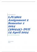 LJU4802 Assignment 2 Semester 1 2024 (580545)- DUE 15 April 2024