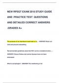 NEW RPSGT EXAM 2018 STUDY GUIDE  AND PRACTICE TEST QUESTIONS  AND DETAILED CORRECT ANSWERS  .GRADED A+